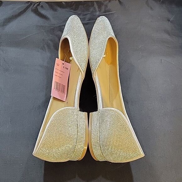 BRAND NEW JUICY COUTURE JEWEL STUDDED D'ORSAY POINTED TOE SLIP-ON FLAT S… - Picture 14 of 15